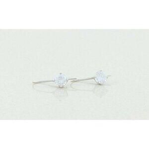 Sterling Silver Bright and Sparkly CZ Earrings Dangle Drop Earrings